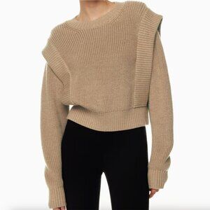 Aritzia Grazia Merino Wool Sweater Camel Tan Size Small